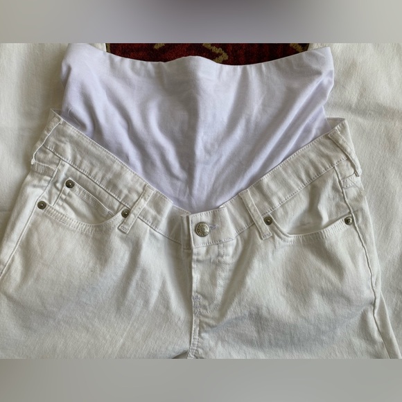 🆕 Gap Maternity True Waistband Full Panel Vintage Slim Jean White Size 4 - Picture 6 of 12